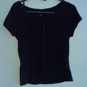 Black button down top from target size small